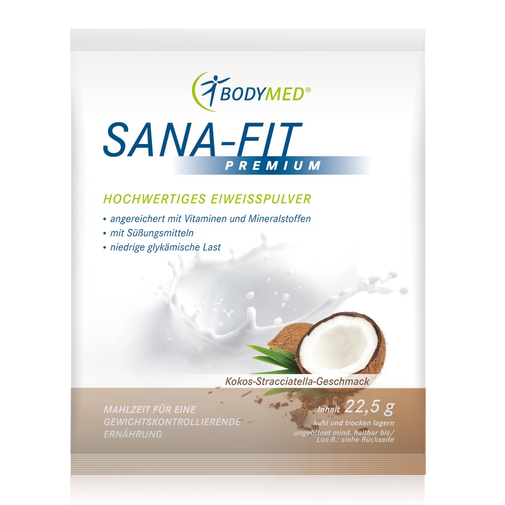 Bodymed SANA-FIT Premium Portionsbeutel Kokos-Stracciatella (22,5g)